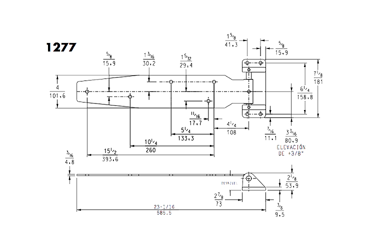 BISAGRA PARA USO PESADO 1127 1-1/4 pulg. (31.8 mm) - Imagen 2