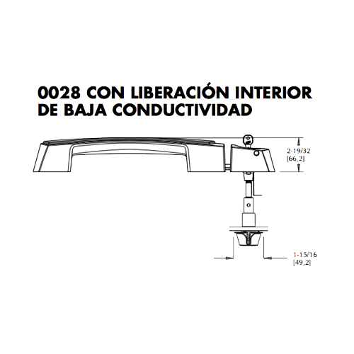 Manija con cilindro de cierre con liberación interior de rosca - Imagen 3